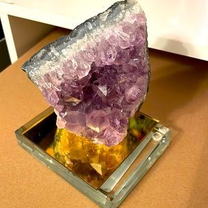 Amethyst Geode on Gold